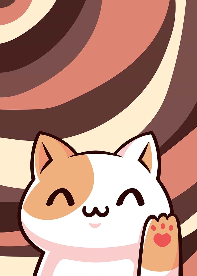 Happy Kawaii Cat
