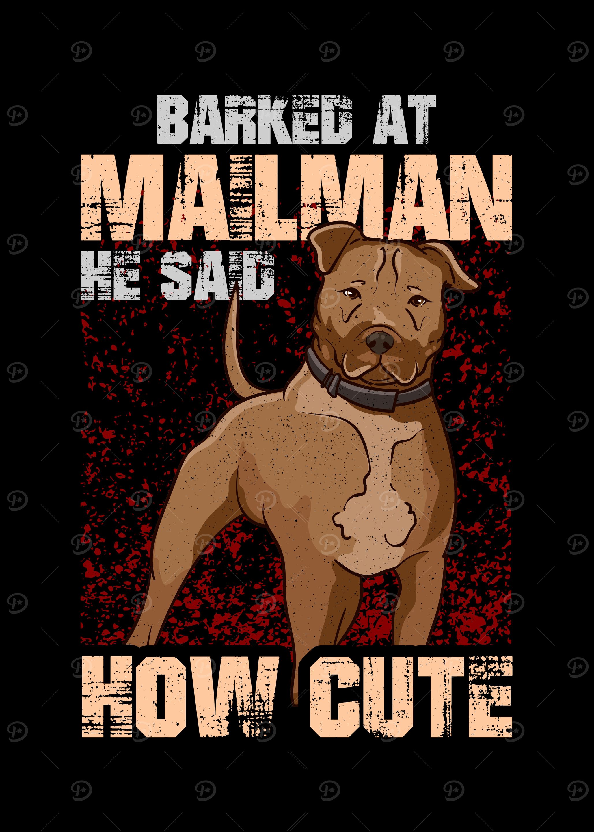 Pitbull Barked At MailMan