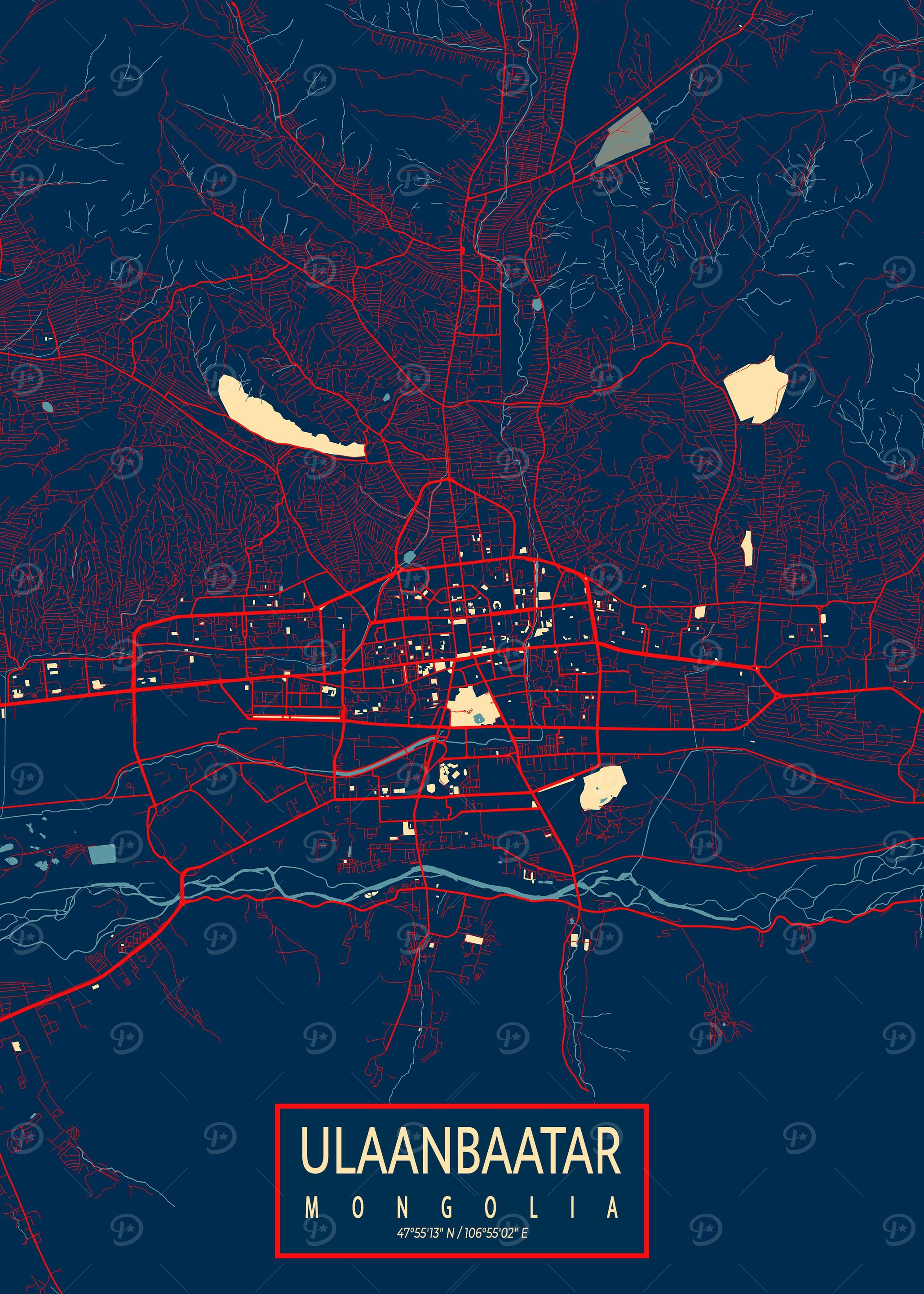 Ulaanbaatar City Map Hope