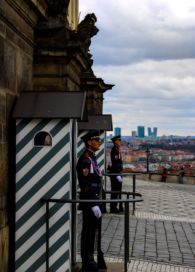 Guard at post