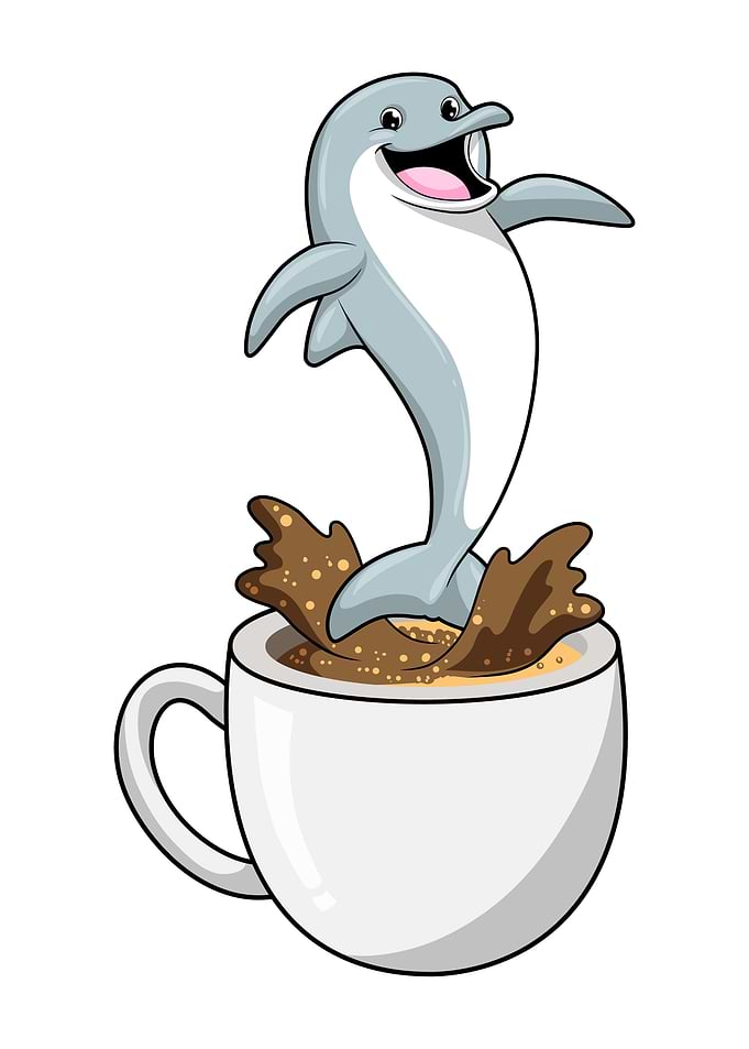 Dolphin Cup of Coffee