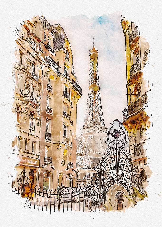Watercolor Paris