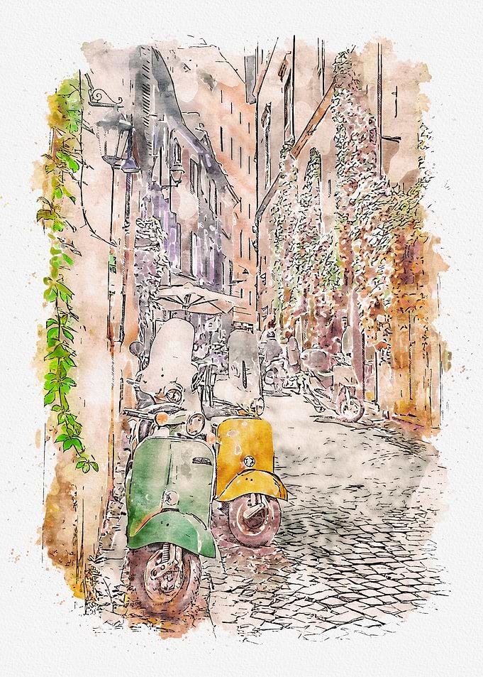 Watercolor Rome