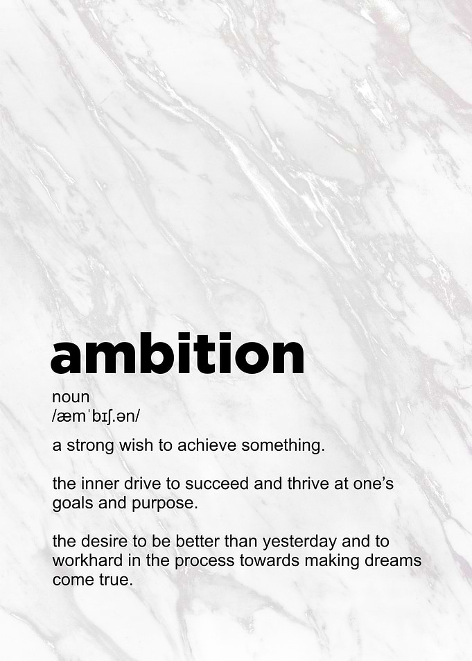 ambition definition poster