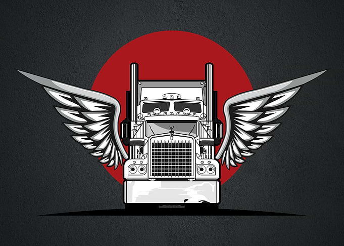 semi truck poster