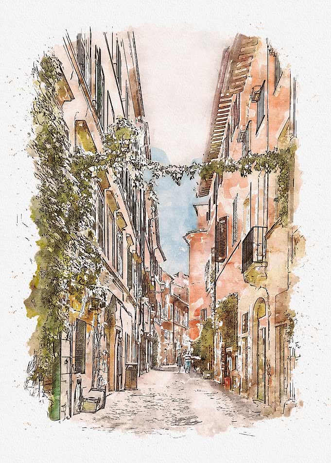 Watercolor Rome