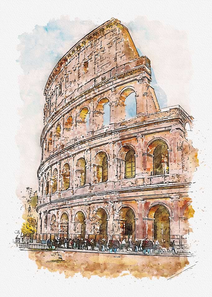 Watercolor Rome