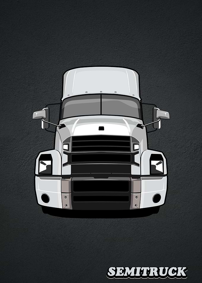 semi truck poster