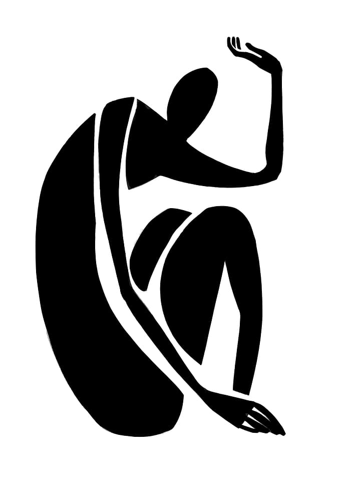 Abstract black human body