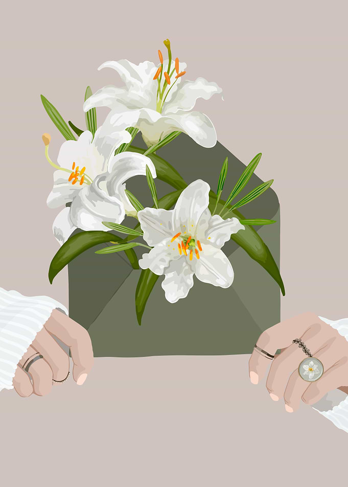 Post card flowers