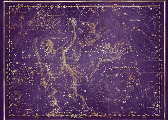 Purple Gold Star Map 07