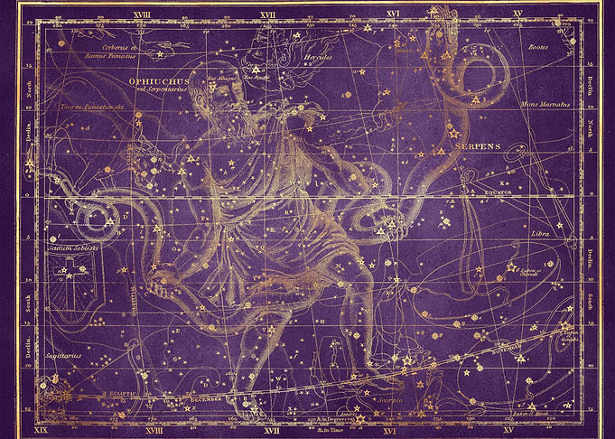 Purple Gold Star Map 09