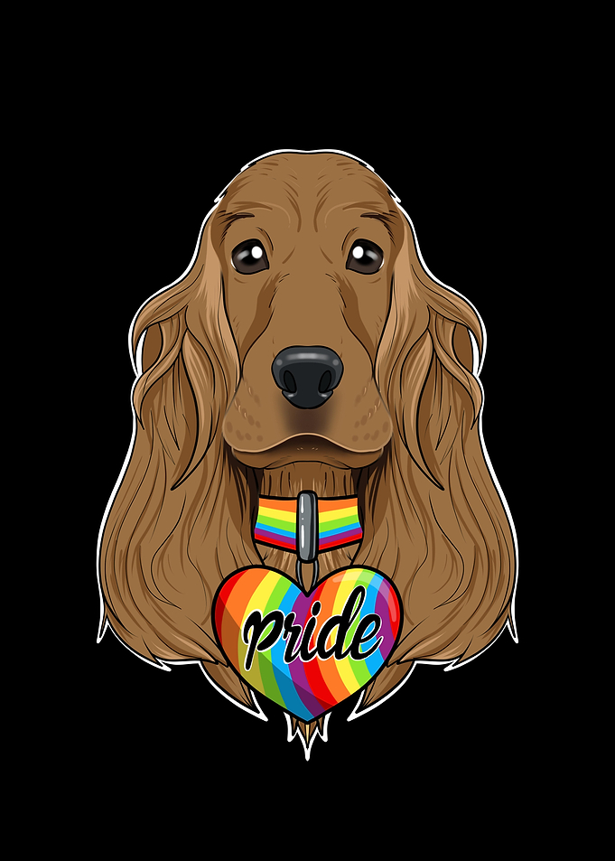 Cocker Spaniel LGBTQ Flag