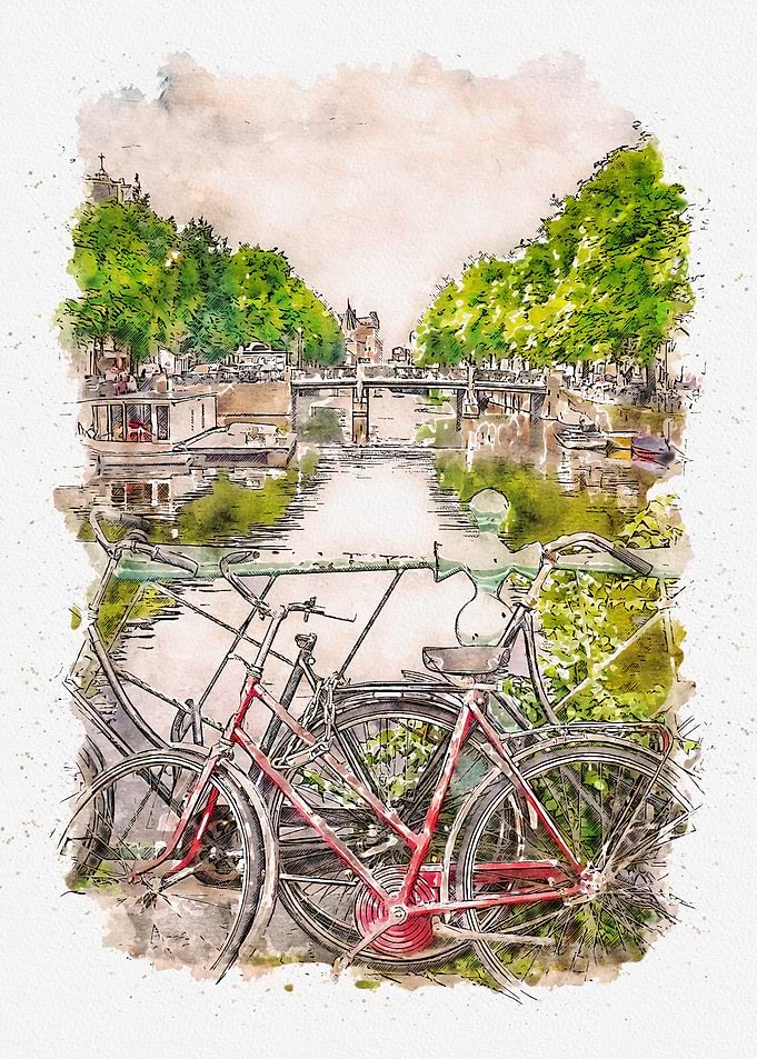 Watercolor Amsterdam