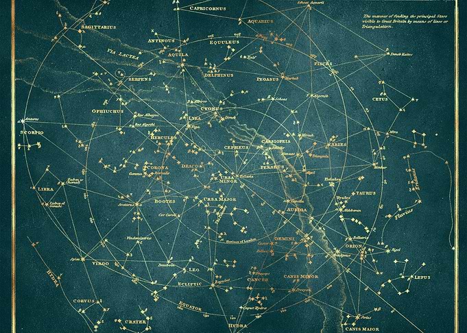 Green Gold Star Map 08