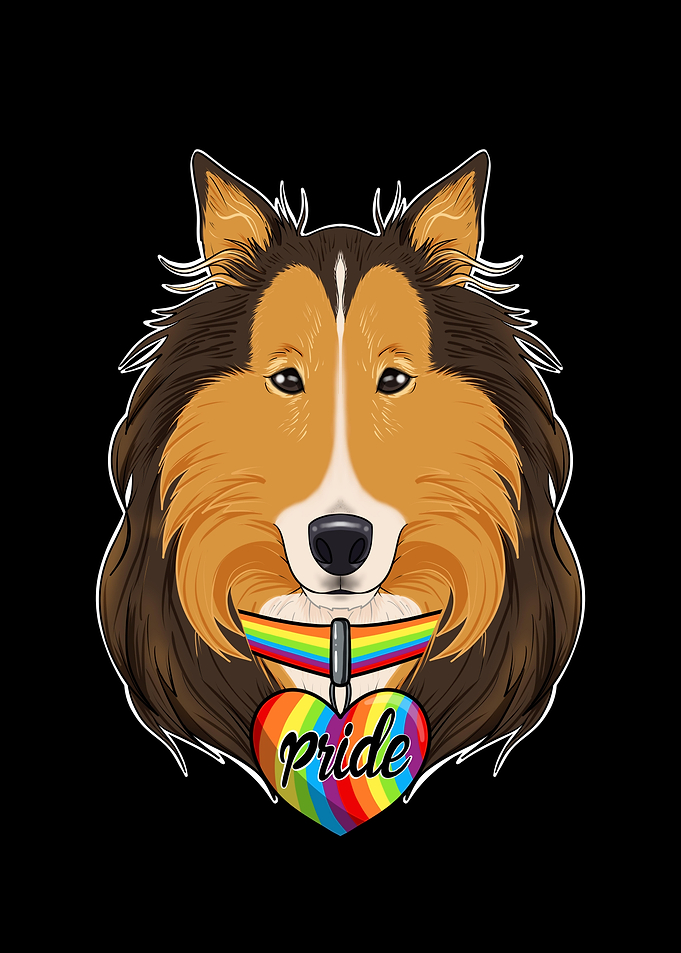 Collie LGBTQ Flag I Gay