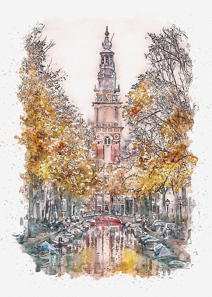 Watercolor Amsterdam