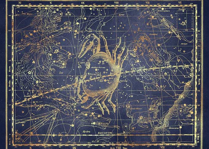 Blue Gold Star Map 07