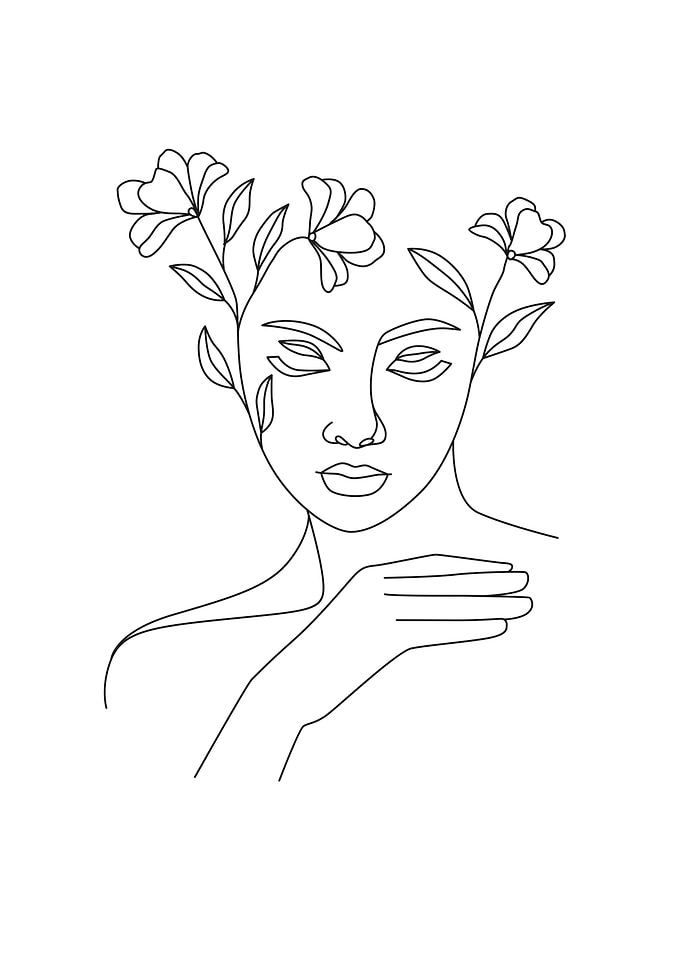 Floral Woman modern art