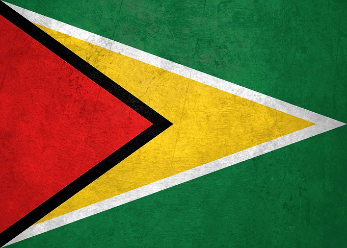 Flag of Guyana on Wall