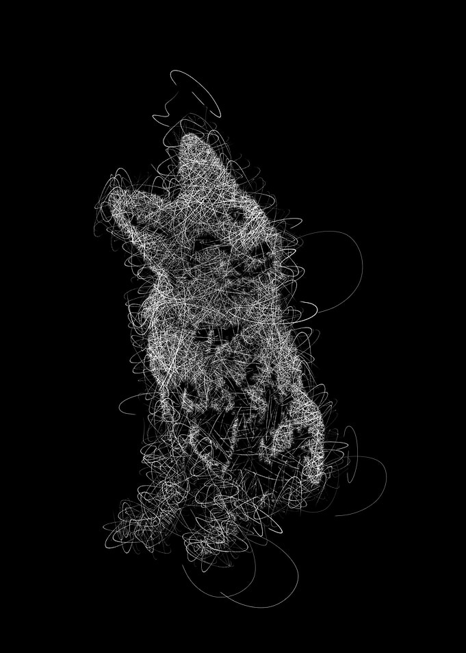 scribble art fox