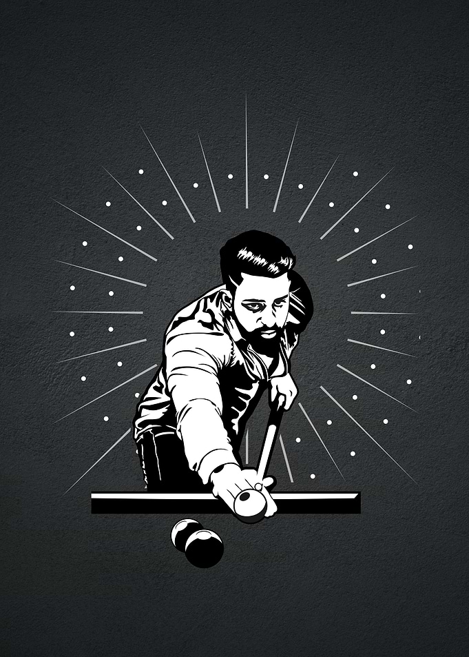 billiard illustration art