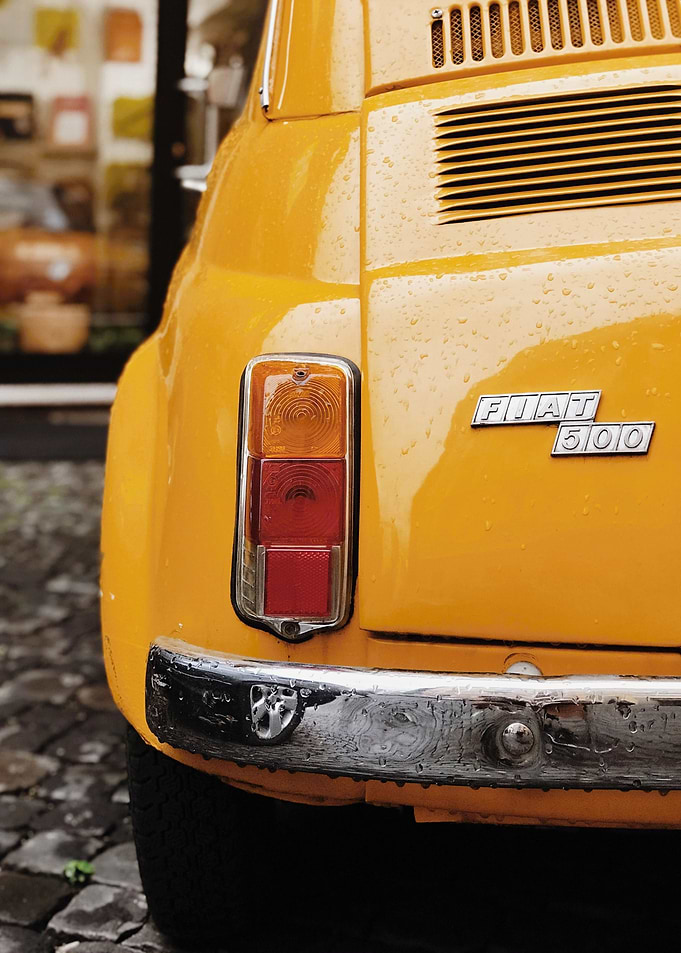 Rear of a Fiat 500