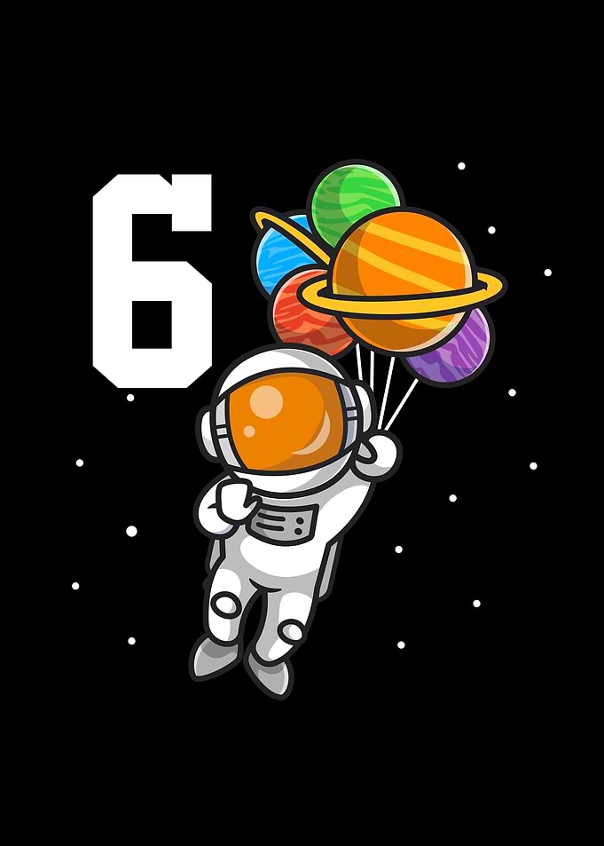 6th Birthday Astronaut