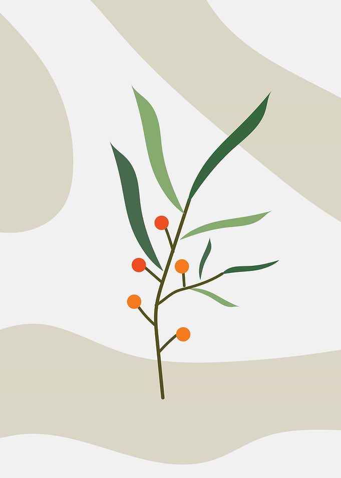Botanical tropical leaf