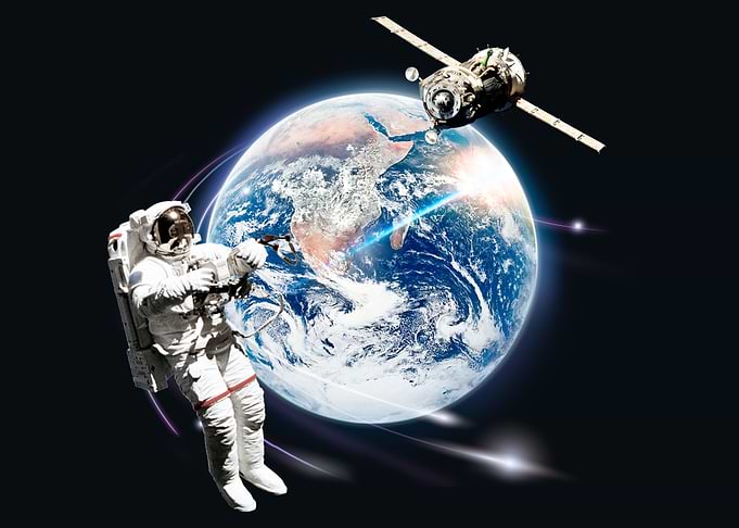 Astronaut in Space Earth