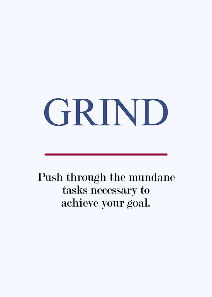 grind definition text art