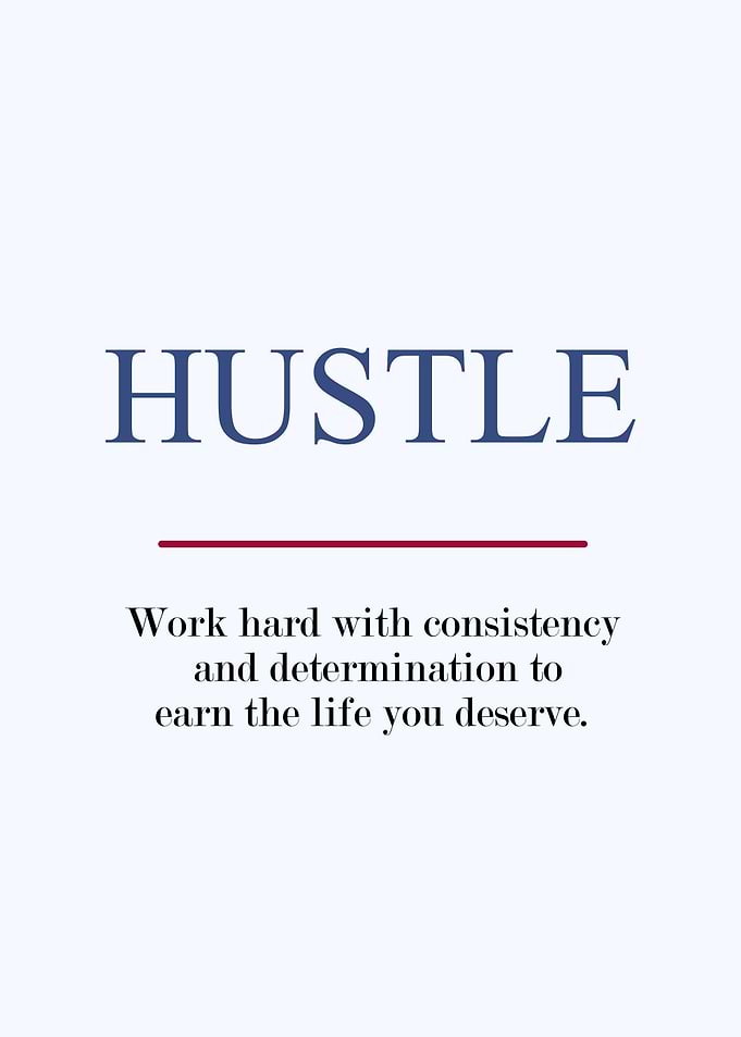 hustle definition text art