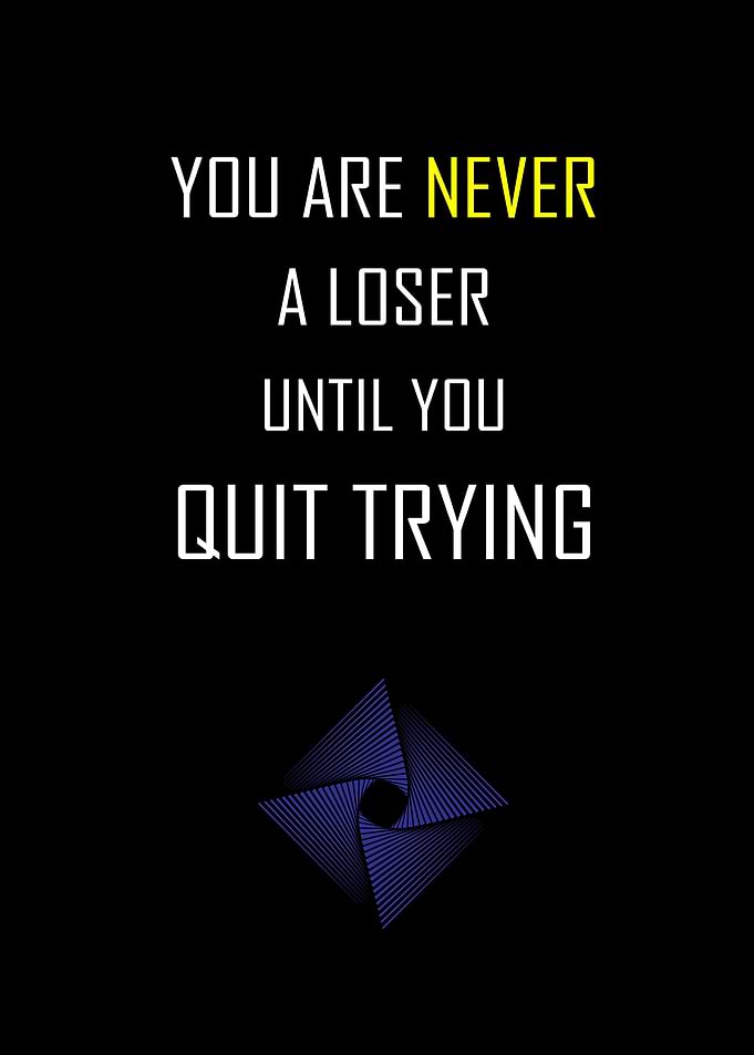 Never stop trying