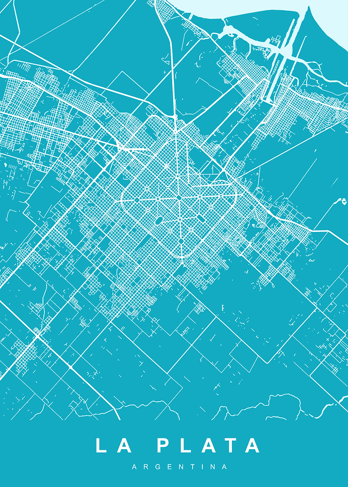 LA PLATA Map ARGENTINA