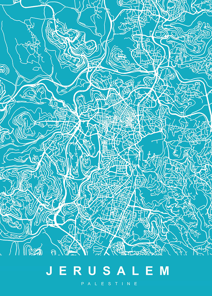 JERUSALEM Map PALESTINE