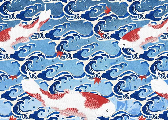 Koi fish painting