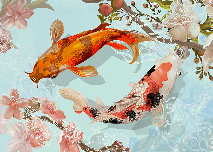 Lucky carp fish