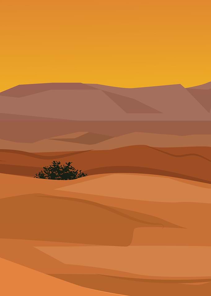 Beautiful desert modernart