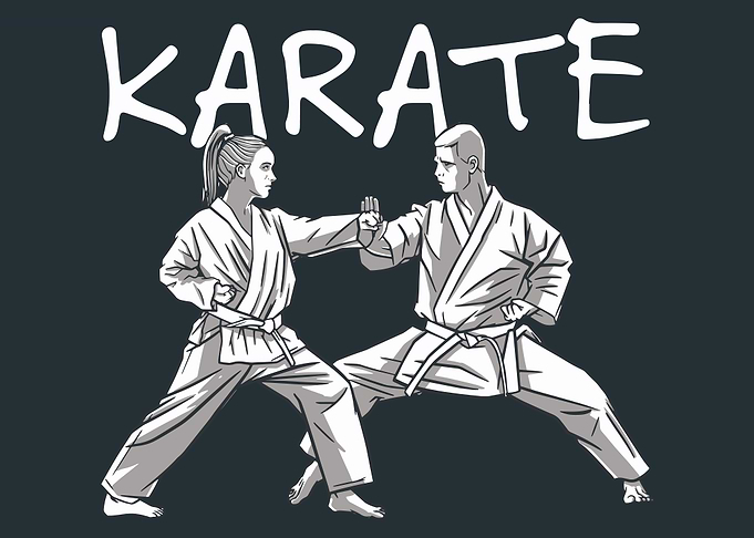 Karate people martial arts