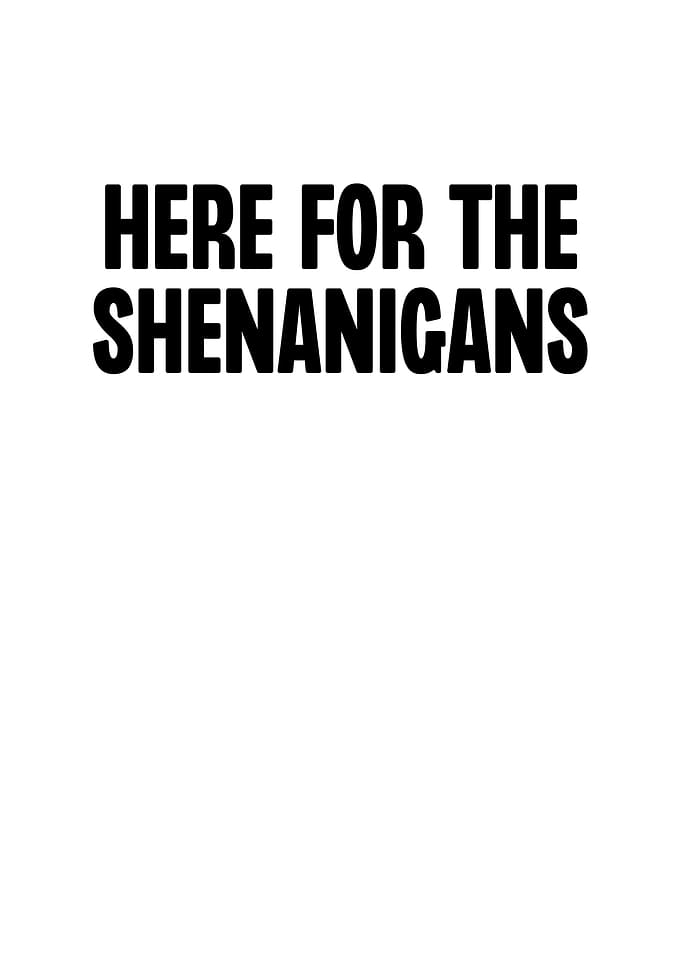 Here For The Shenanigans