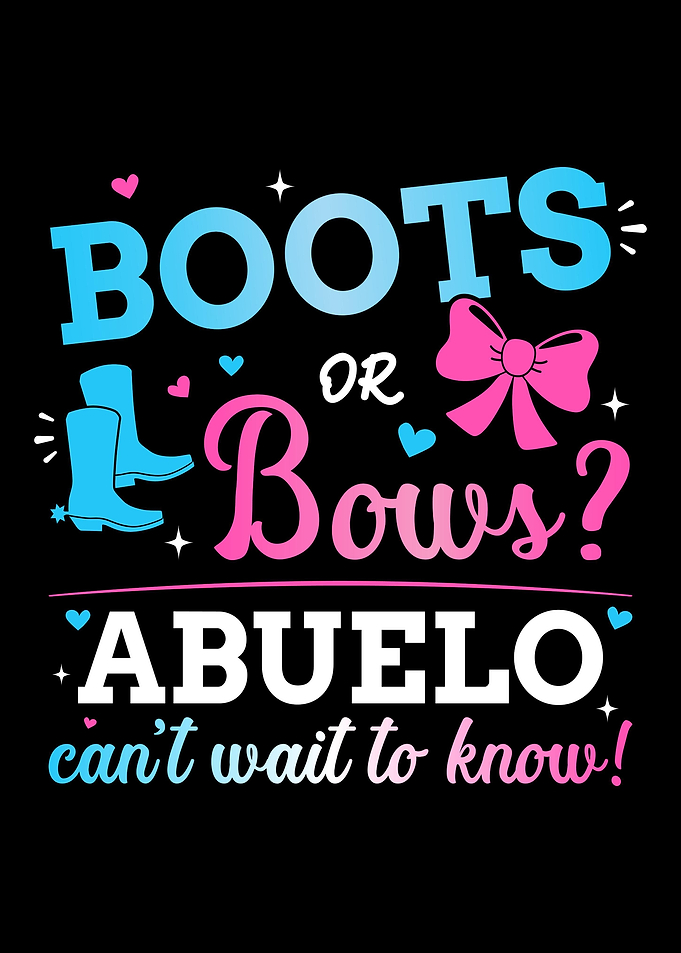 Gender reveal boots or bow