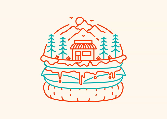 Burger Shop in Nature