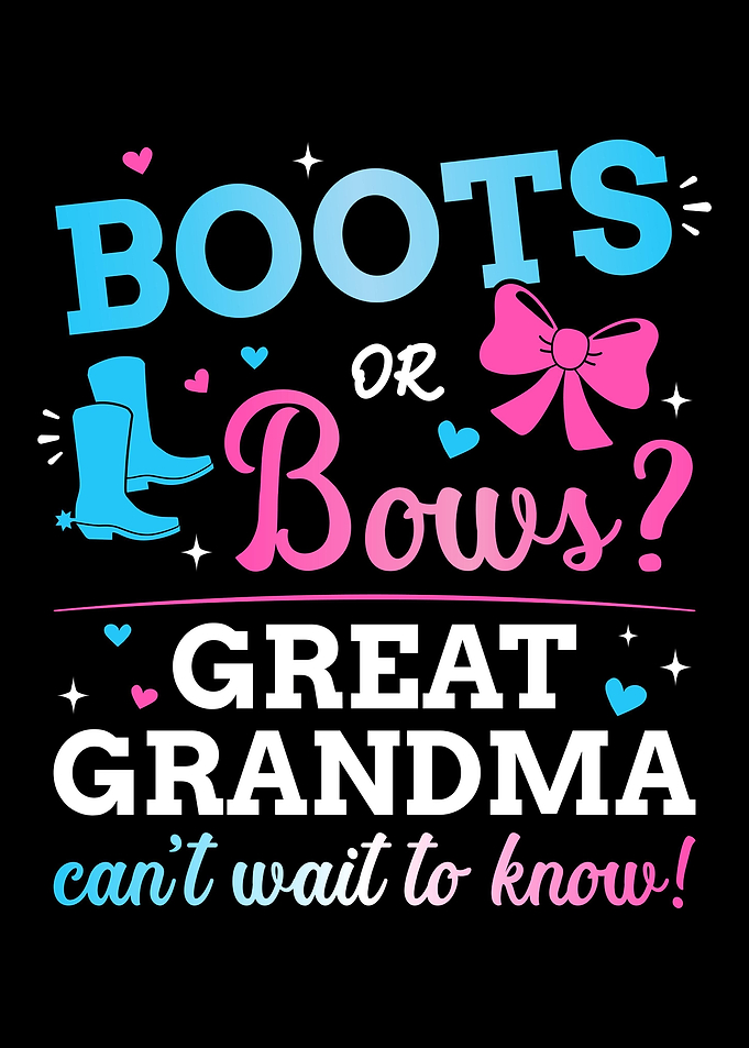 Gender reveal boots or bow