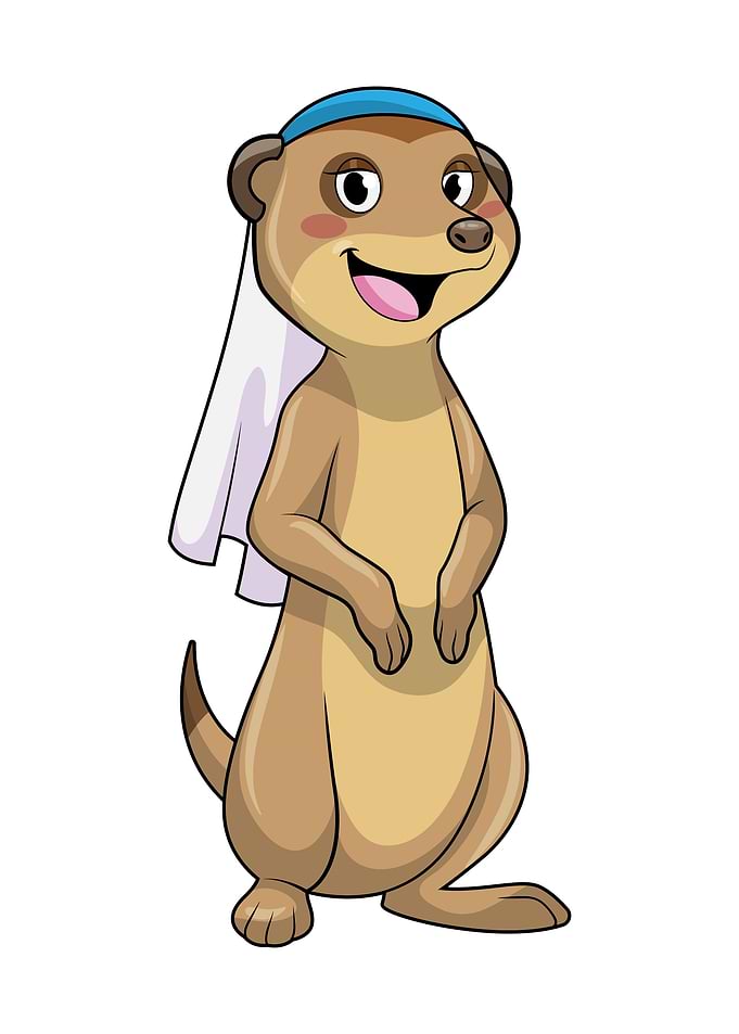 Meerkat Bride Wedding Veil