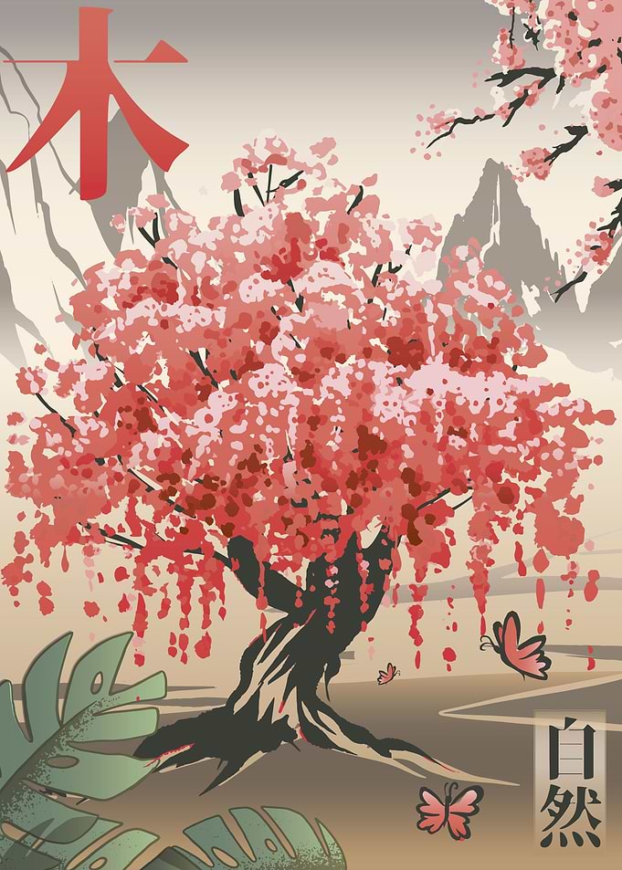 Traditional japanese tree