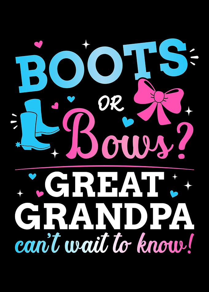 Gender reveal boots or bow