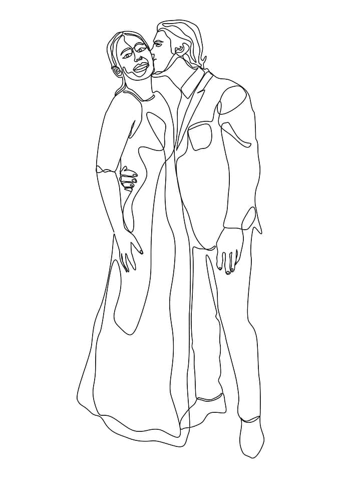 Couple romantic one line