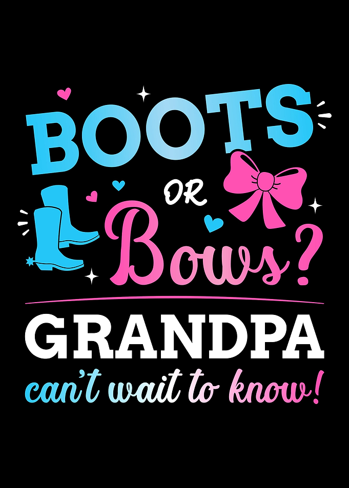 Gender reveal boots or bow