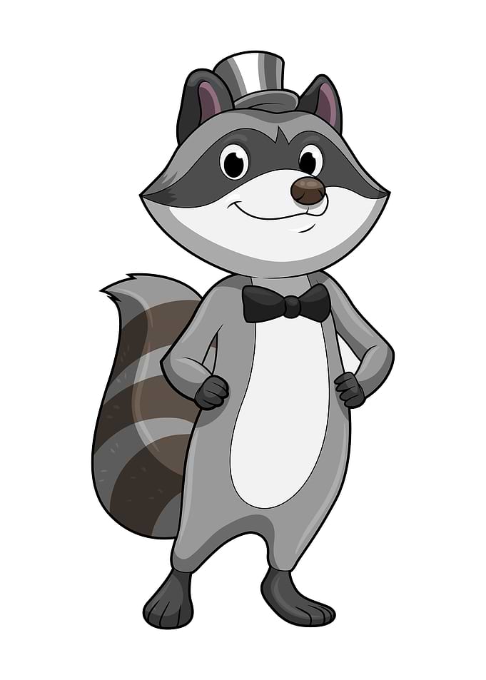 Racoon Groom Wedding Tie