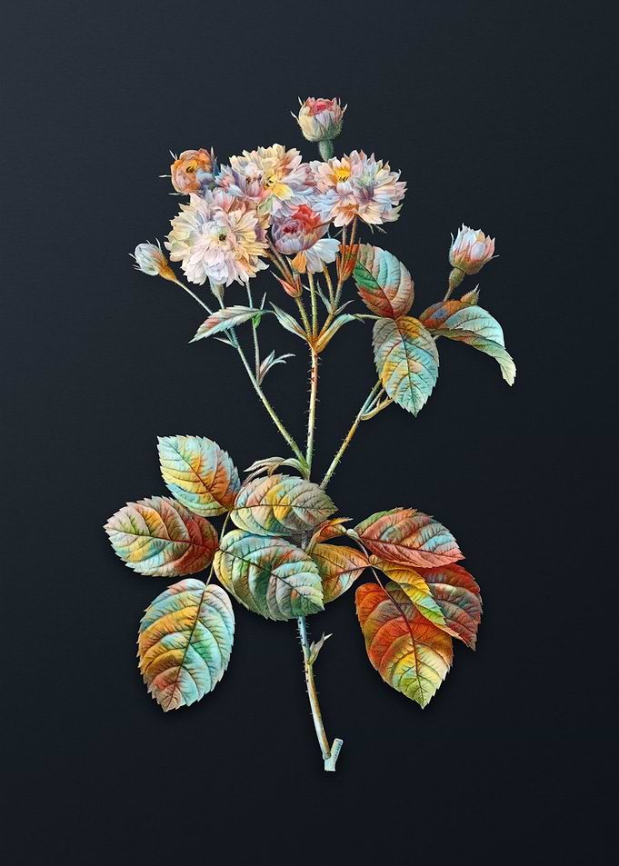 Vintage Pink Rosebush